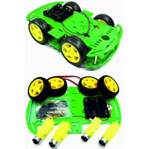 Шасси робота Arduino 4WD комплект, цвет зеленый
